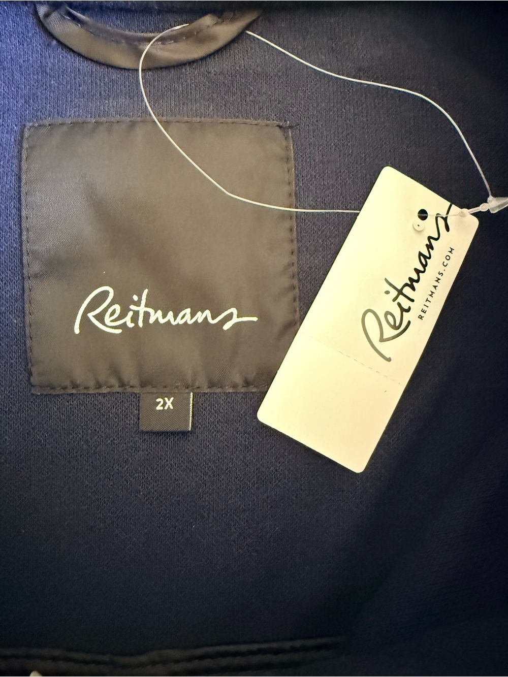 Reitmans Navy Button-Front Jacket - Picture 3 of 6